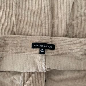 Kendall & Kylie Corduroy Lace Up Mini Skirt